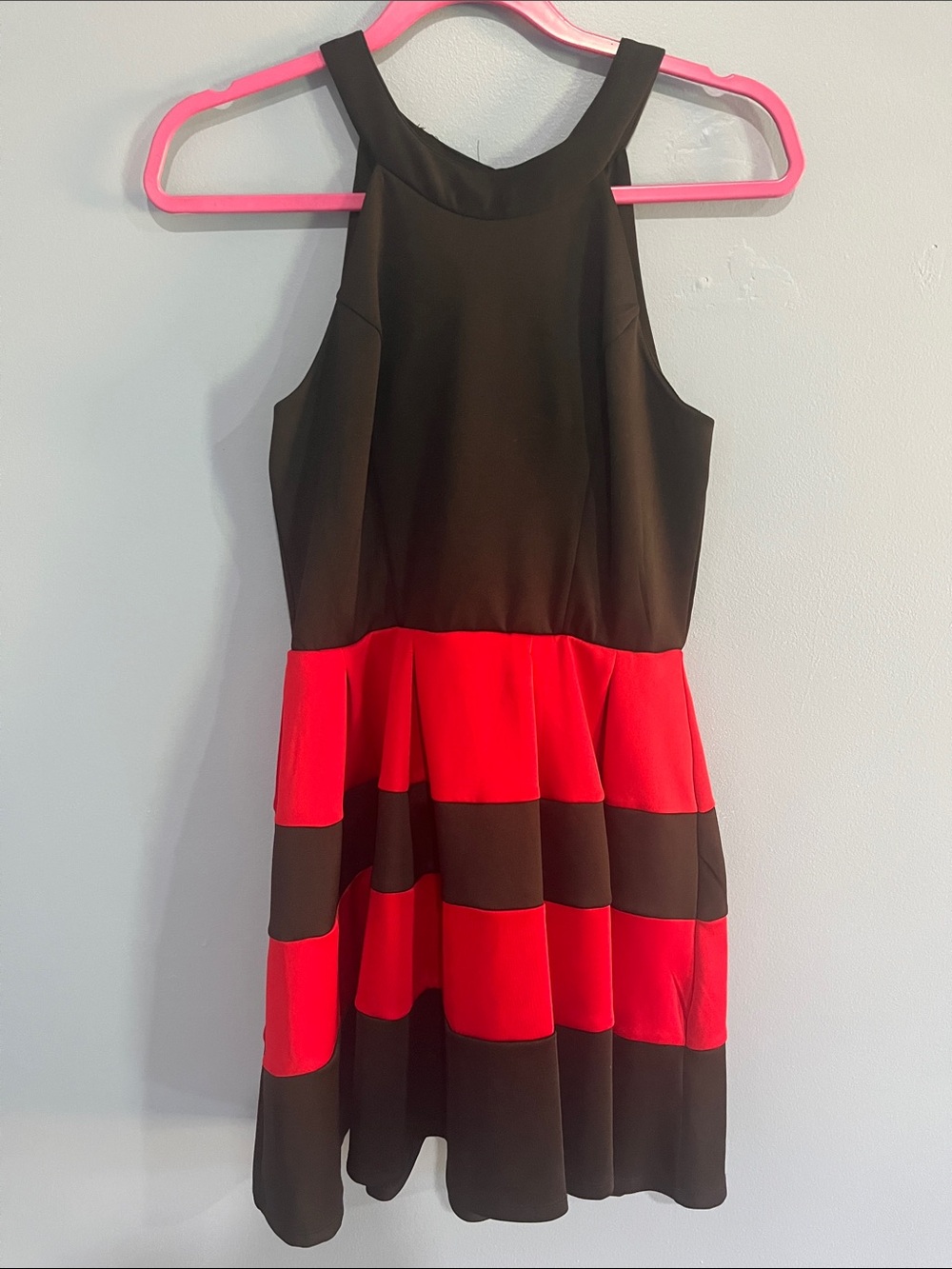 Women’s Black and Red Stripe Party Dress